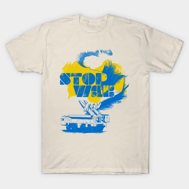 Stop the War in Ukraine T-Shirt by Black Tee Inc